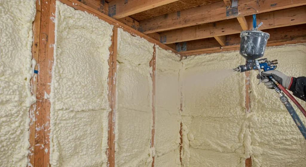 Spray foam insulation for homes